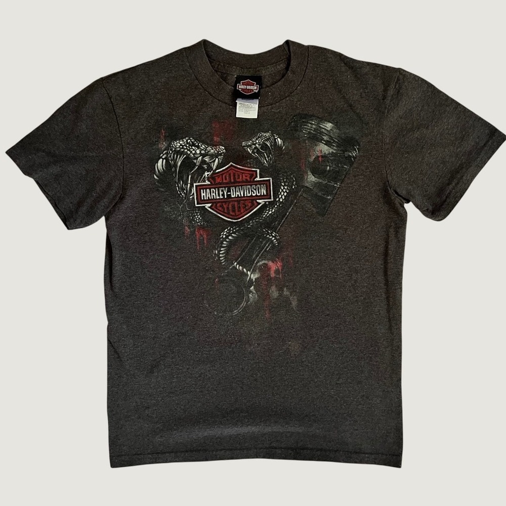 Harley-Davidson T-Shirt Charcoal Munich Germany House of Flames Graphic Size M